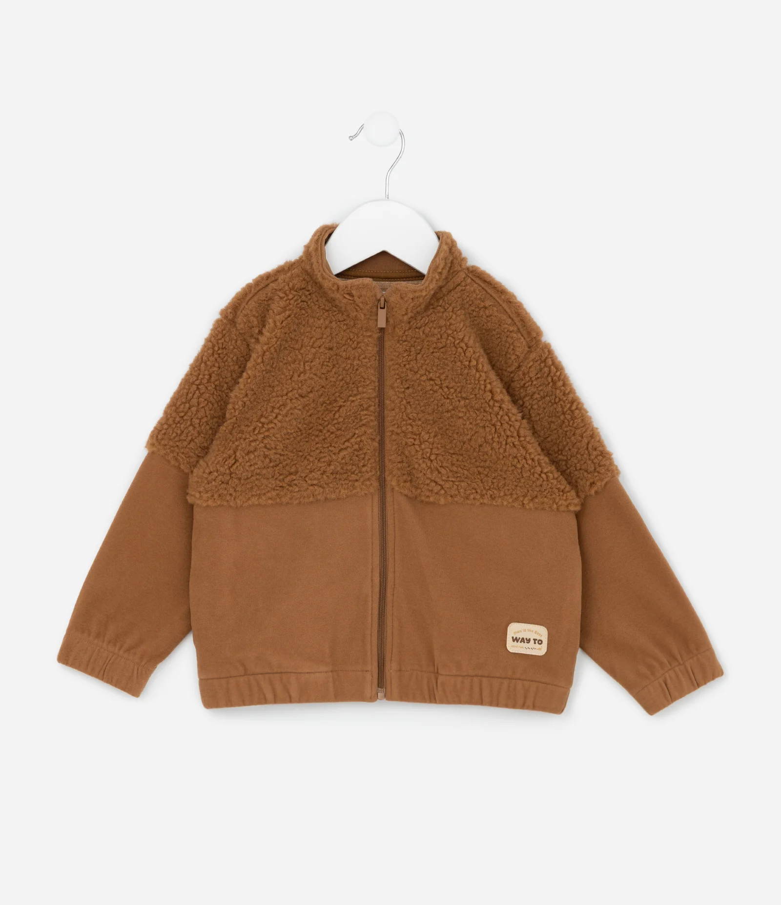 Conjunto Infantil com Jaqueta em Sherpa e Calça - Tam 1 a 5/6 Anos Marrom 2