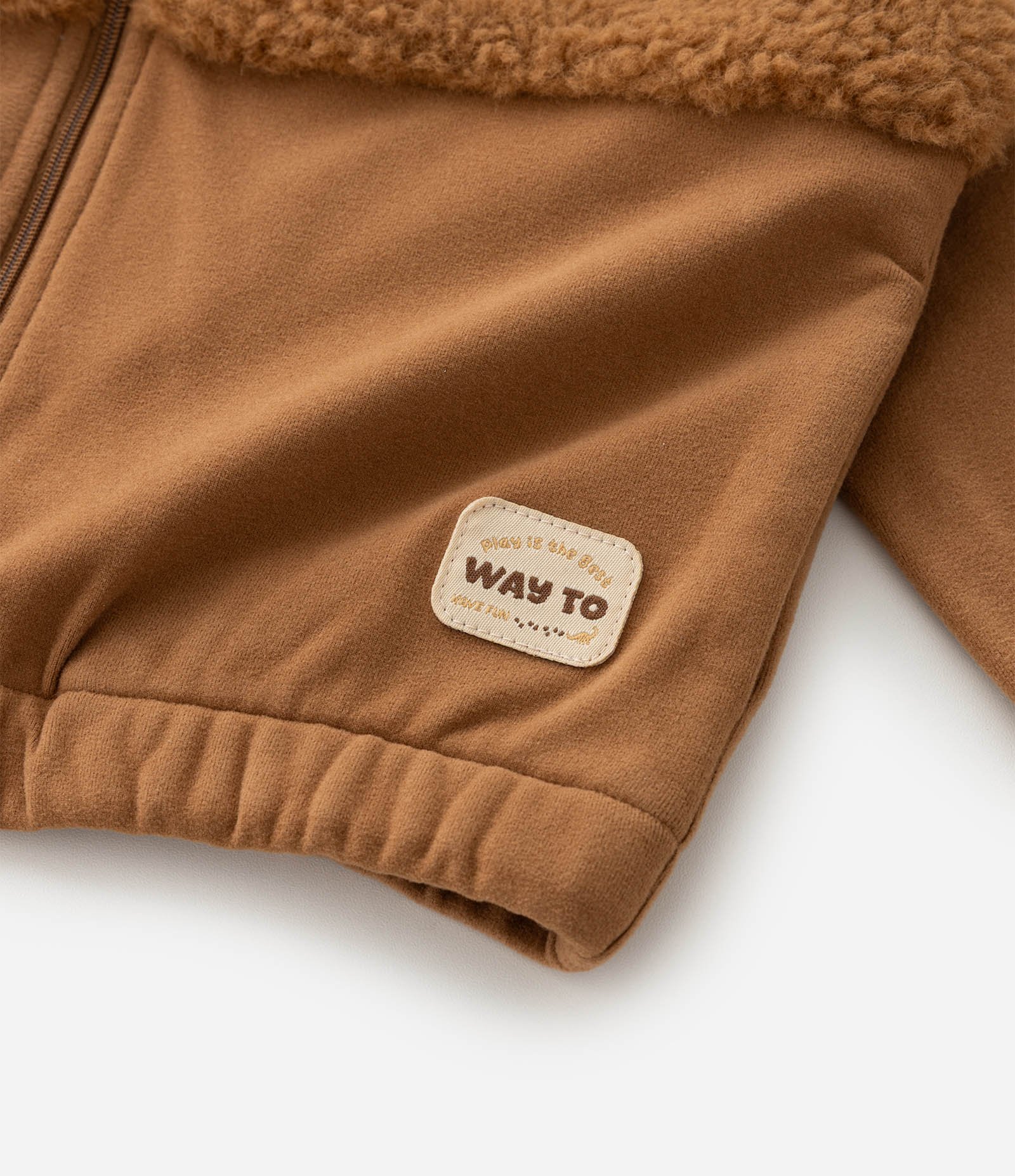 Conjunto Infantil com Jaqueta em Sherpa e Calça - Tam 1 a 5/6 Anos Marrom 7