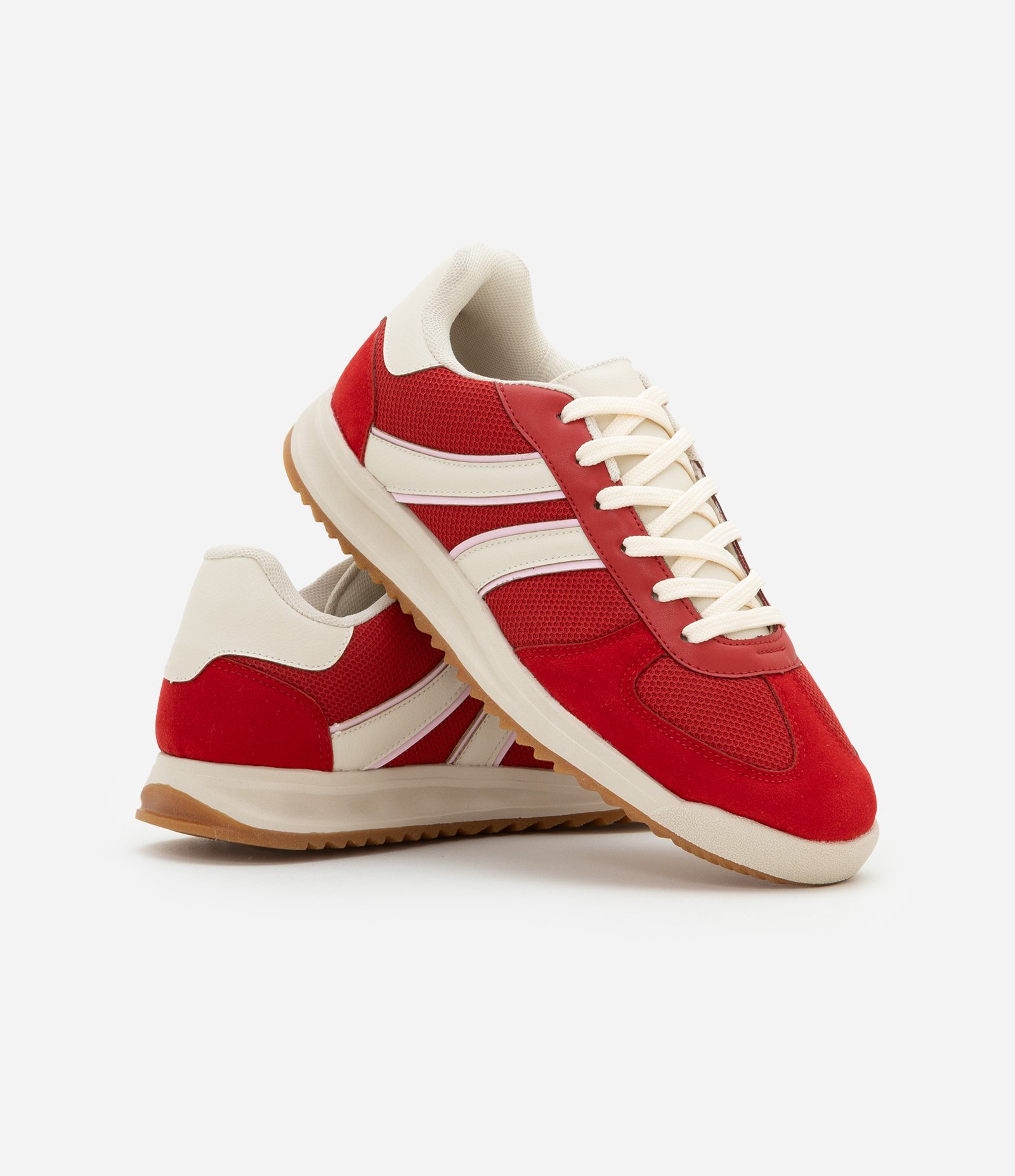 Tênis Chuteira Vintage com Recortes Vermelho 6