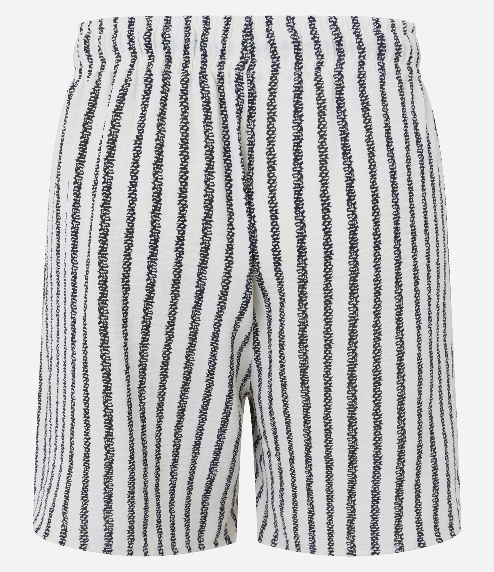 Bermuda de Praia com Textura e Listras Verticais Branco 8