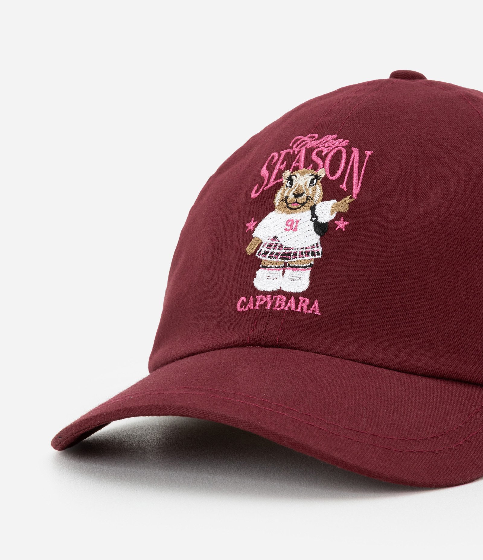 Boné Infantil Aba Curva Estampa Capivara - Tam Único Vermelho 4