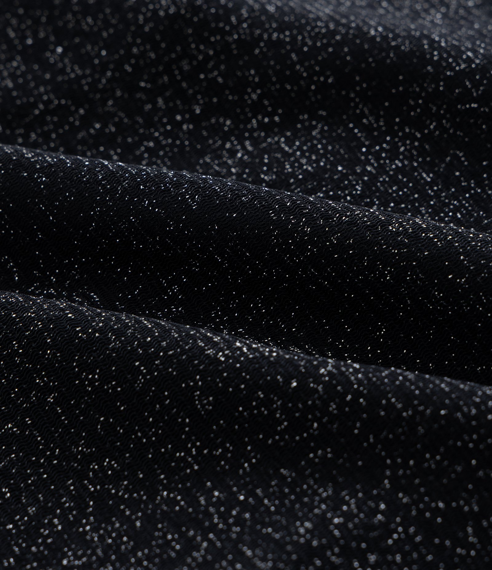 Blusa em Malha Metalizada e com Babados Curve & Plus Size Preto 6