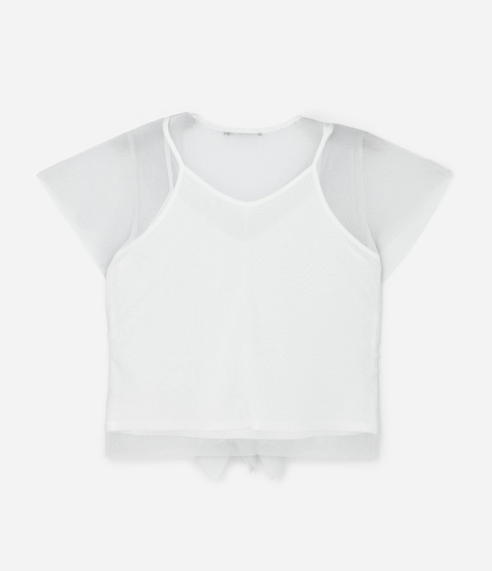 Blusa em Malha Metalizada e com Babados Curve & Plus Size Prata 6