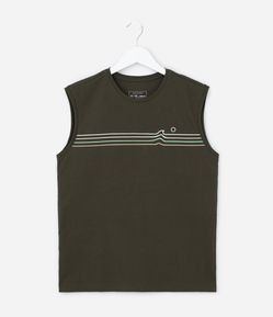 Regata Infantil com Estampa Listras - Tam 5 a 14 Anos