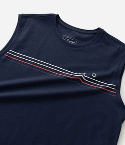 Regata Infantil com Estampa Listras - Tam 5 a 14 Anos