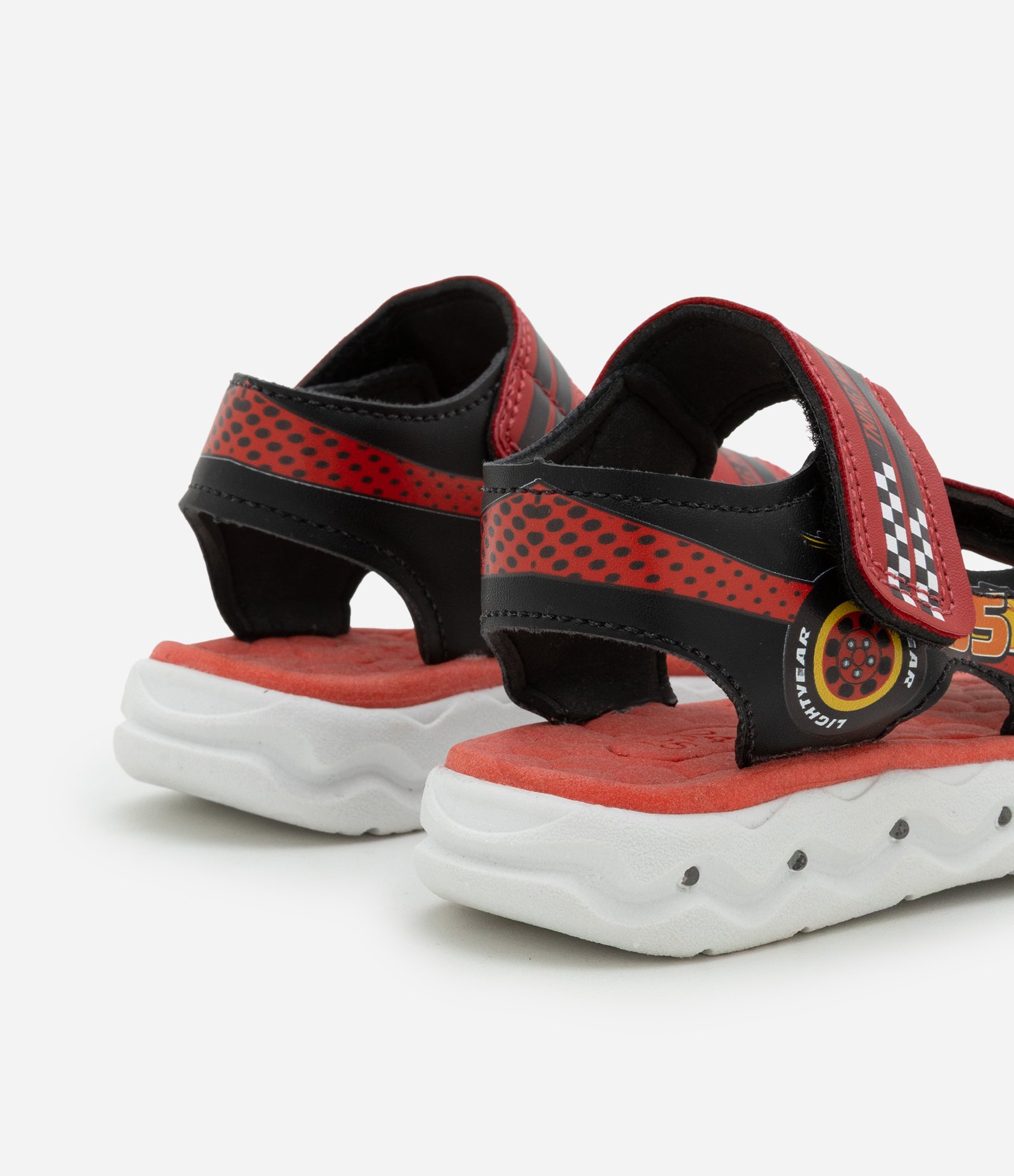 Sandália Infantil com Estampa McQueen e LED - Tam 21 ao 27 Vermelho 2