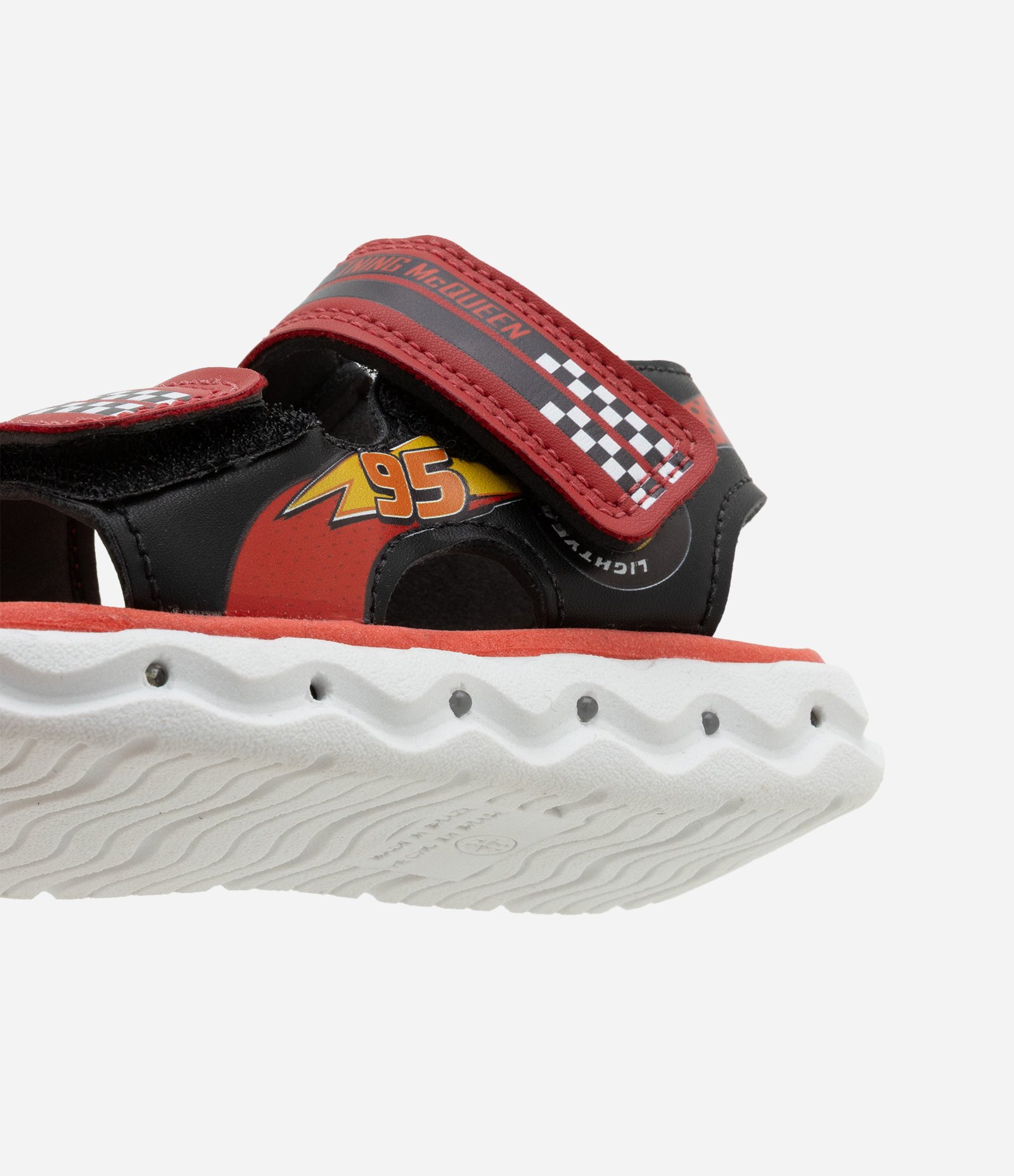 Sandália Infantil com Estampa McQueen e LED - Tam 21 ao 27 Vermelho 3