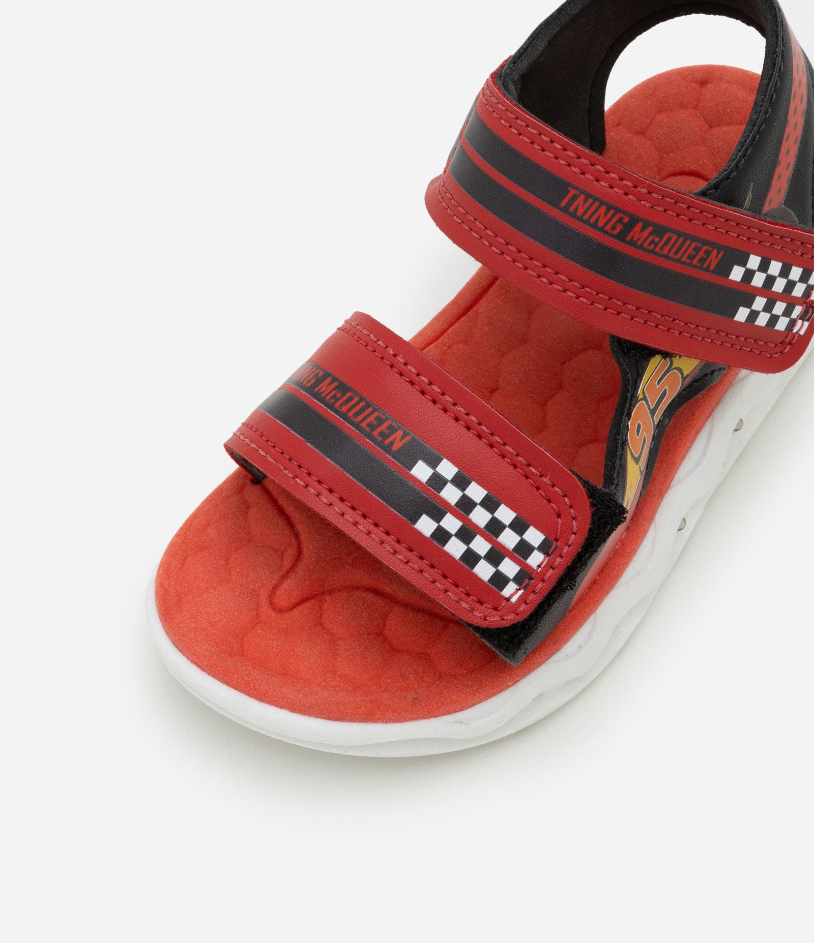 Sandália Infantil com Estampa McQueen e LED - Tam 21 ao 27 Vermelho 6