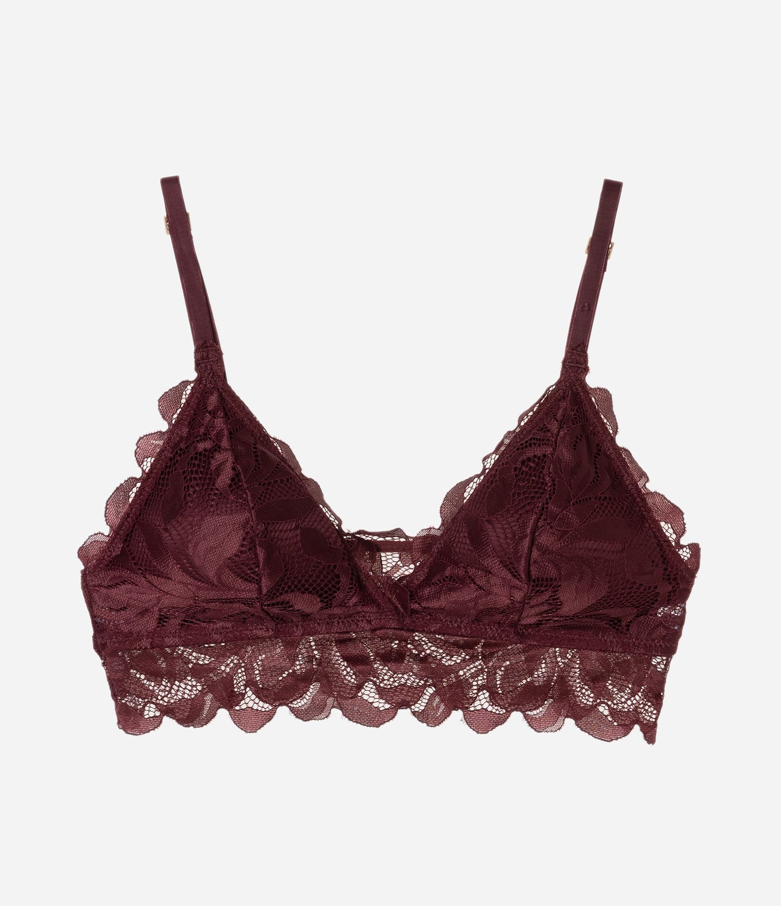 Sutiã Top em Renda Floral Marsala 4
