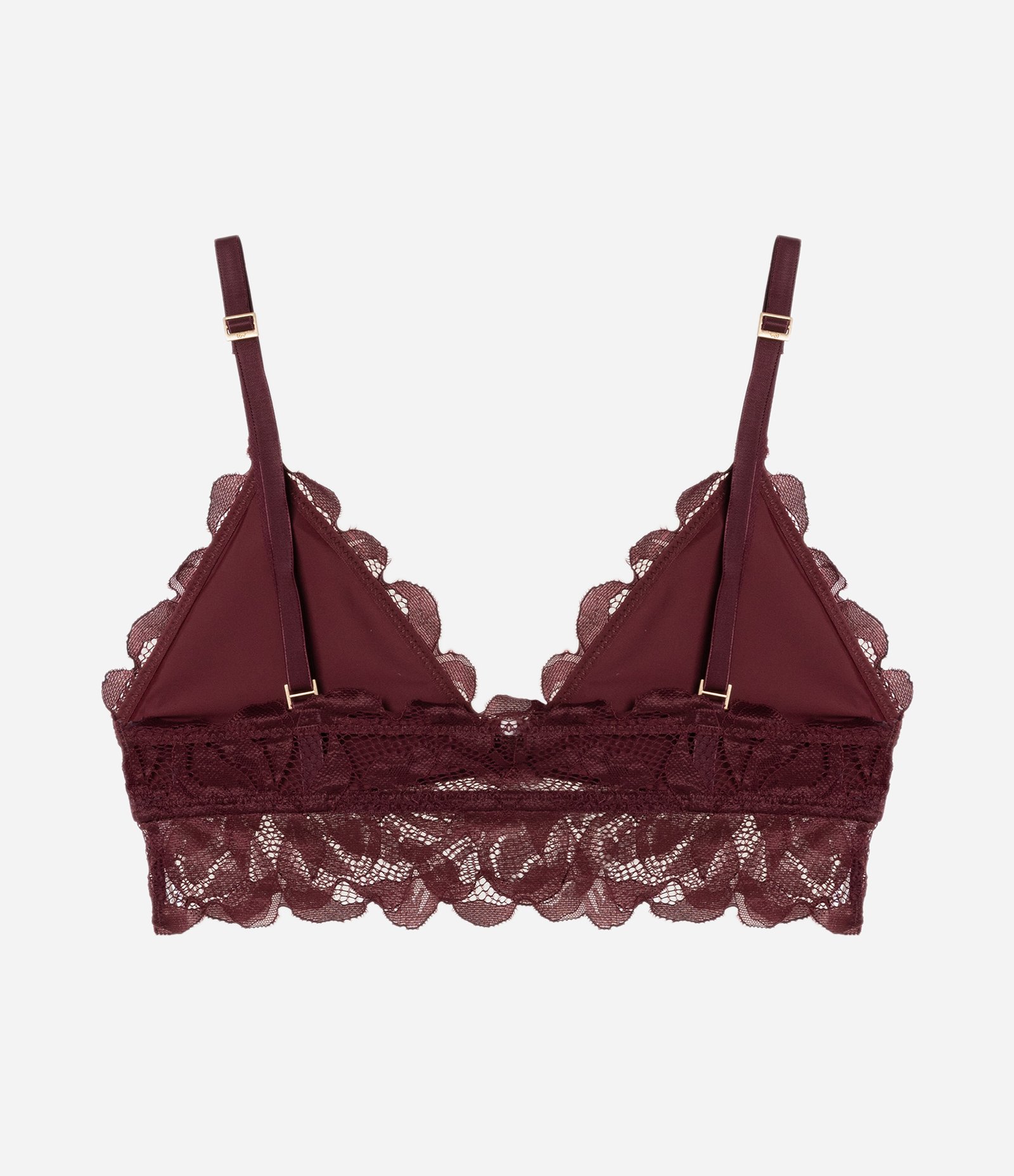 Sutiã Top em Renda Floral Marsala 5