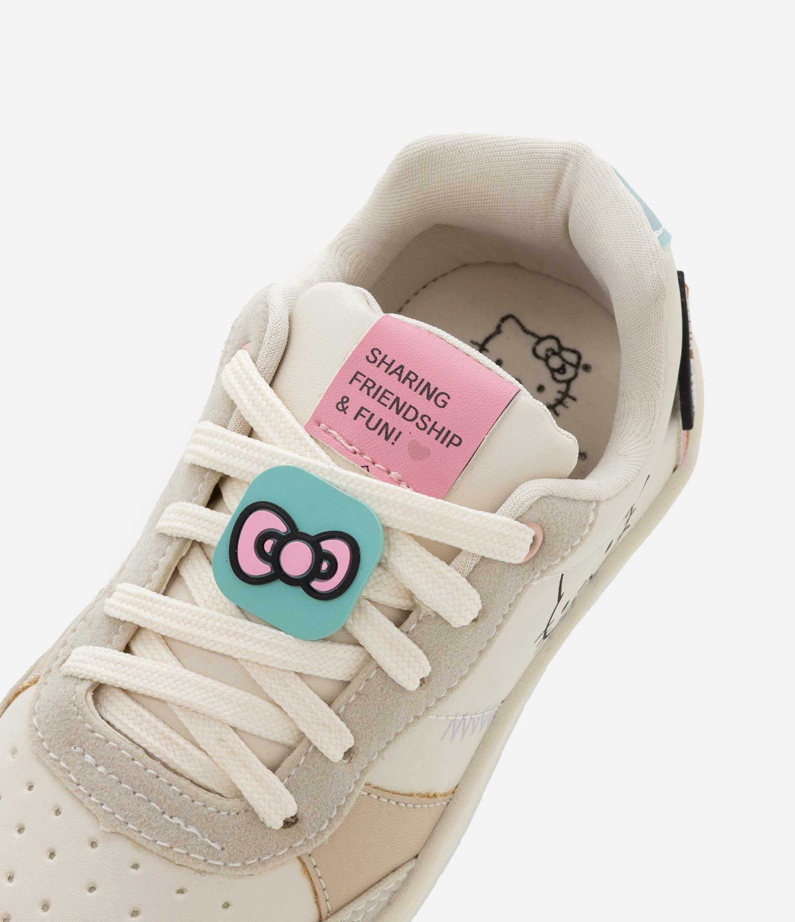 Tênis Infantil em PU com Estampa Hello Kitty - Tam 28 ao 34 Off White 4