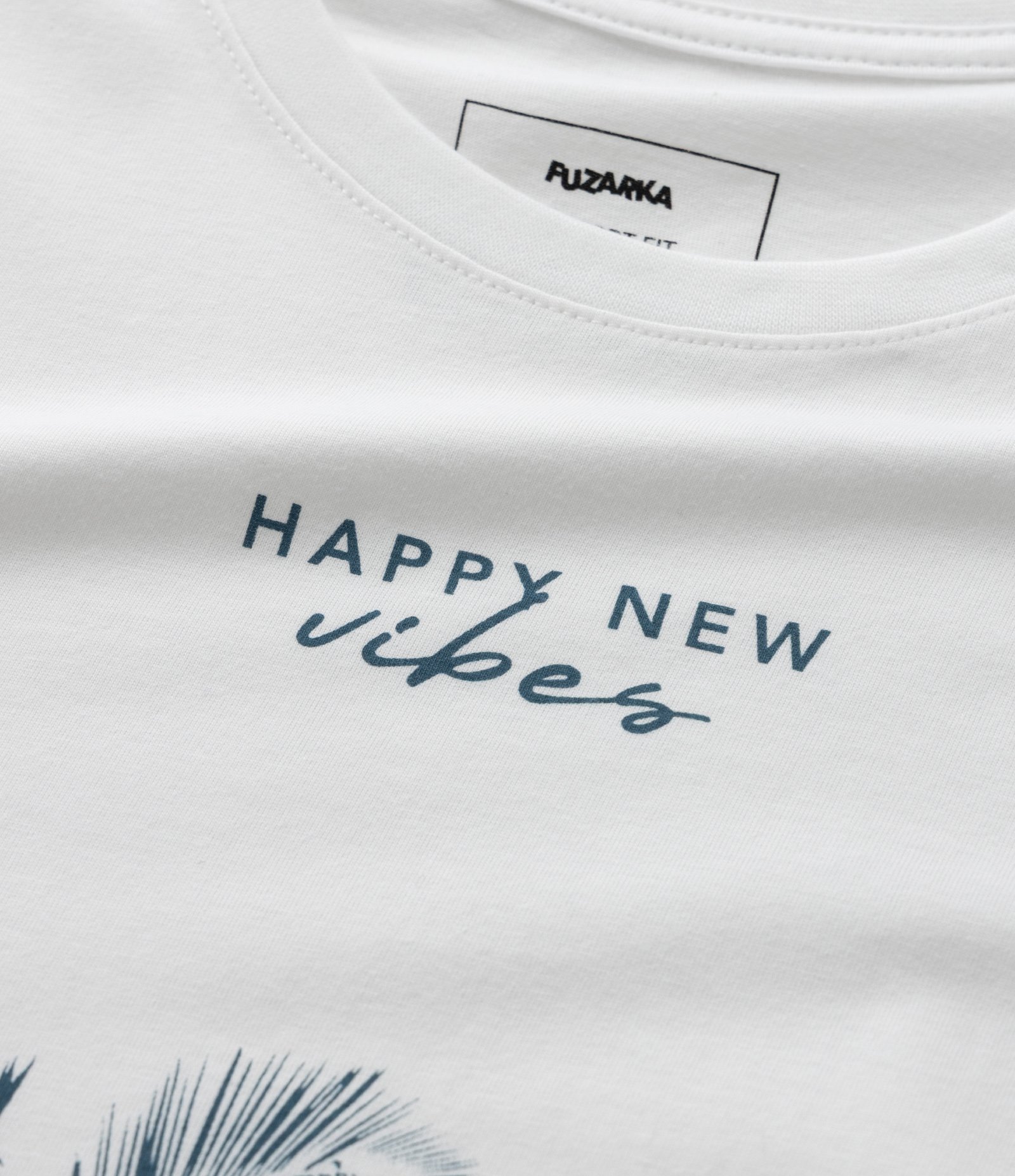 Camiseta Infantil com Estampa Coqueiros - Tam 5 a 14 Anos Branco 5