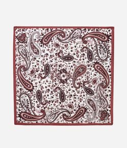 Lenço Acetinado com Estampa Paisley