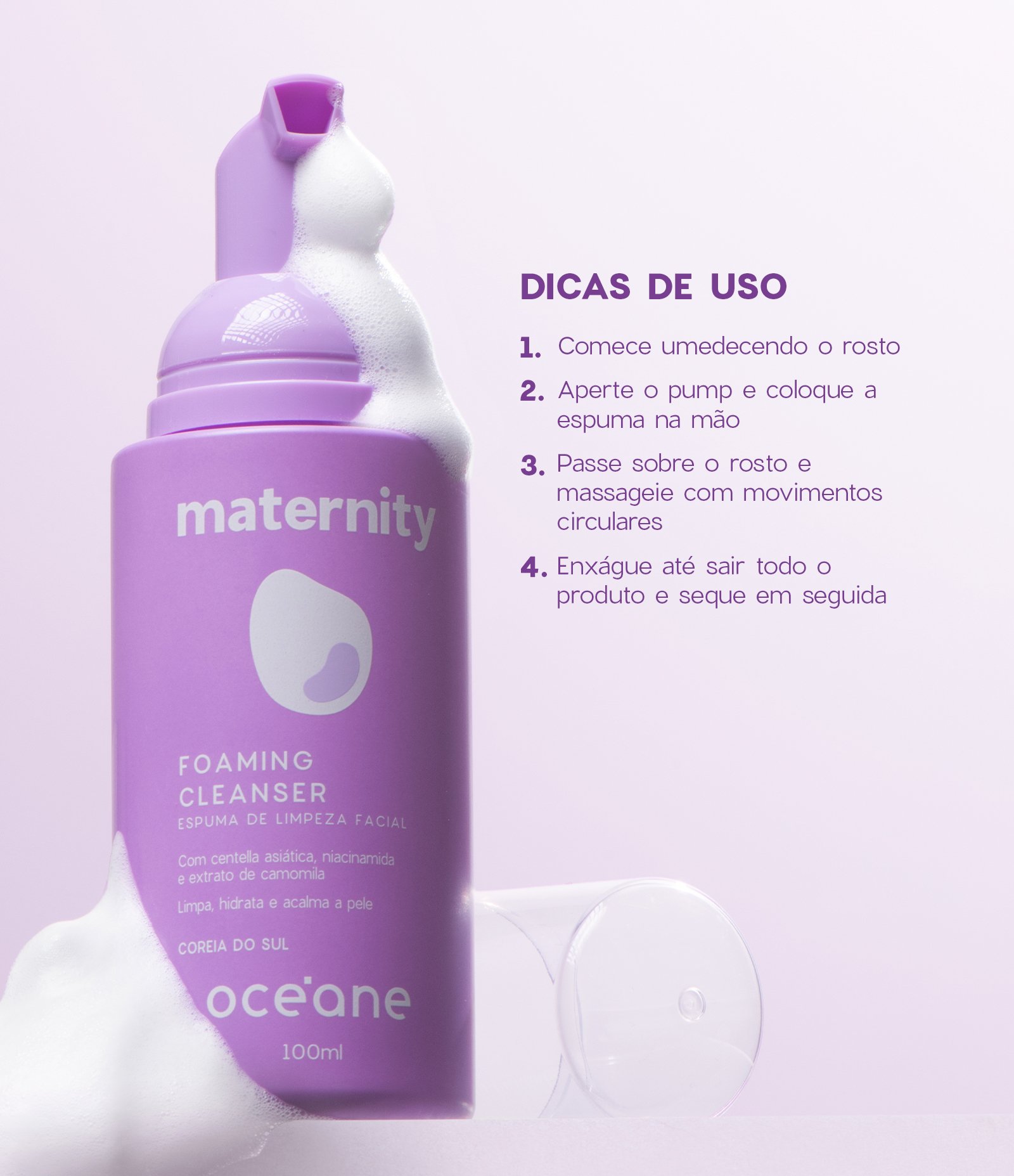 Espuma de Limpeza Facial Foaming Cleanser Maternity Oceane 100ml 5