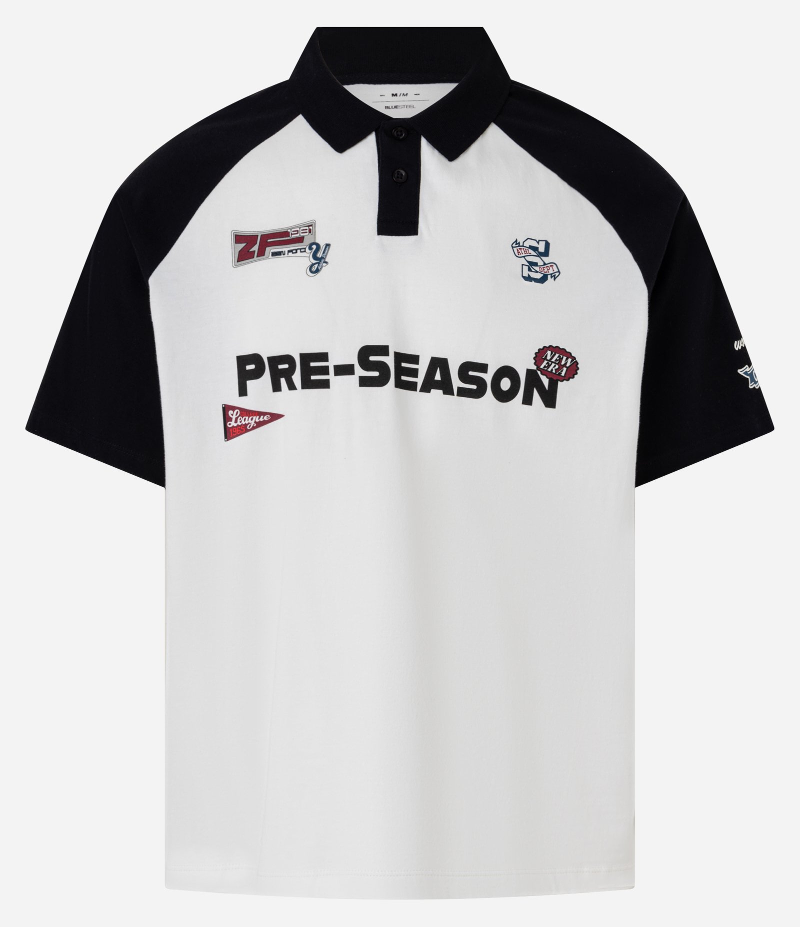 Camiseta Boxy em Algodão com Gola Polo e Estampa Pre-Season Branco 6