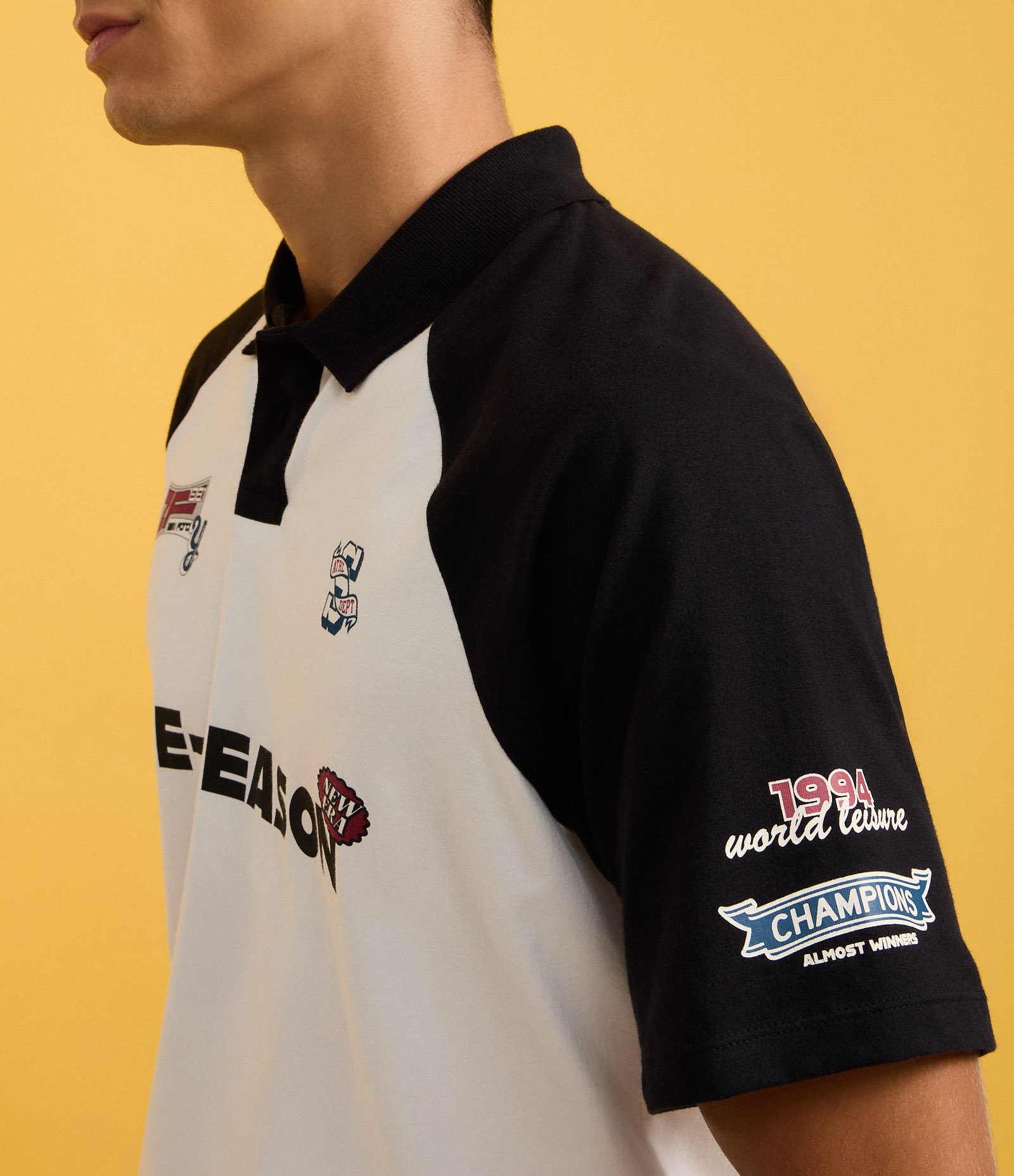 Camiseta Boxy em Algodão com Gola Polo e Estampa Pre-Season Branco 4