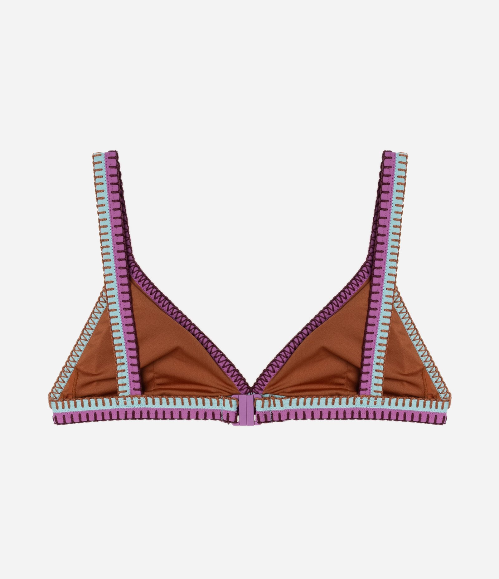 Biquíni Top Triângulo Fixo em Microfibra com Costura Contrastante Adobe 2