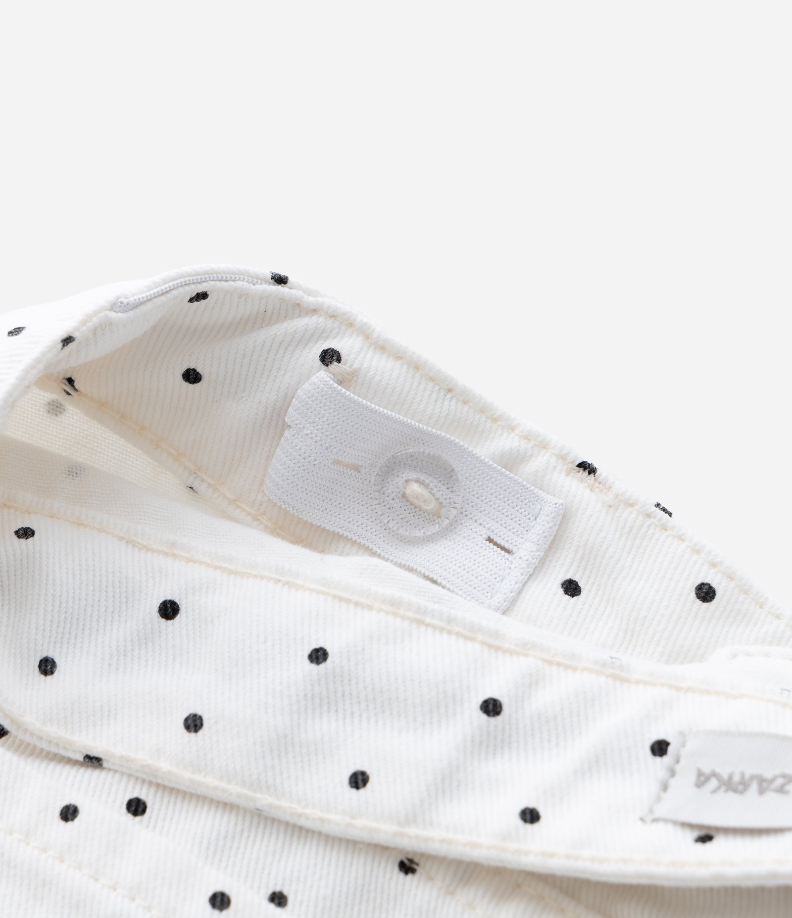 Calça Infantil Wide Leg em Sarja com Estampa Poá - Tam 7 a 16 Anos Branco 6