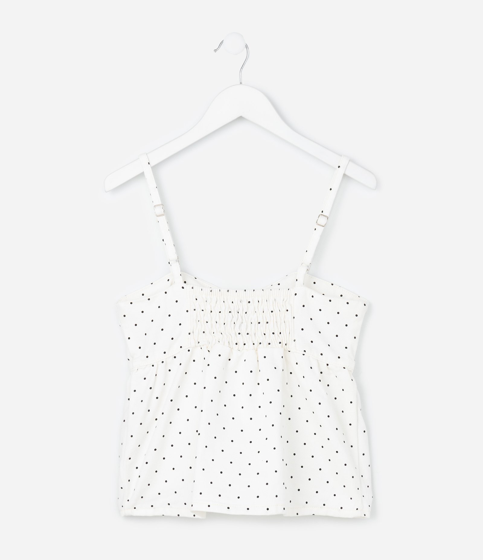 Blusa Bata Infantil em Sarja com Estampa Poá - Tam 7 a 16 Anos Branco 2