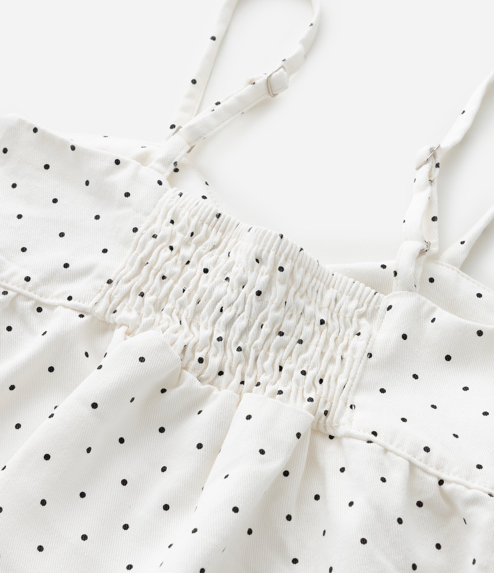 Blusa Bata Infantil em Sarja com Estampa Poá - Tam 7 a 16 Anos Branco 4