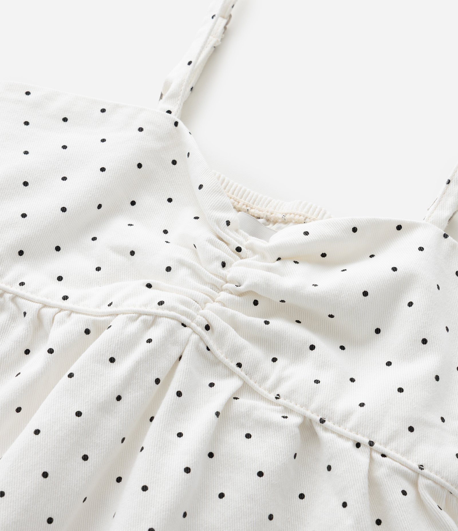 Blusa Bata Infantil em Sarja com Estampa Poá - Tam 7 a 16 Anos Branco 5