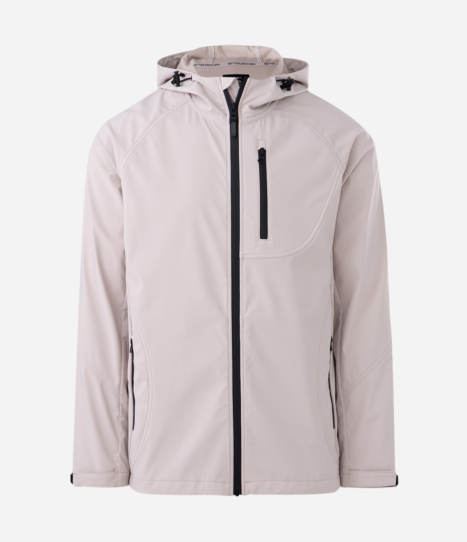 Jaqueta Esportiva Tecnológica Resistente à Água com Capuz Off White 6