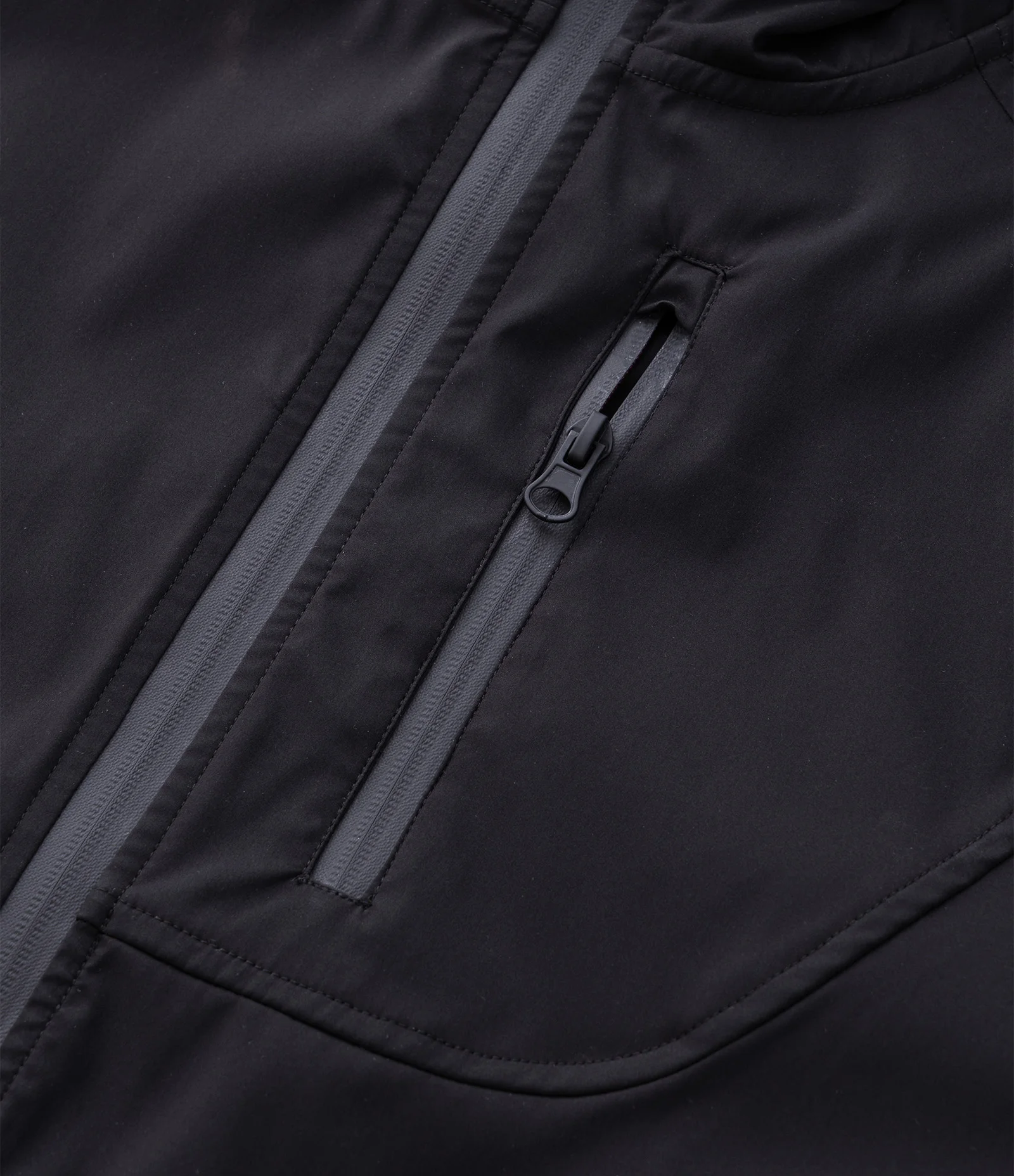 Jaqueta Esportiva Tecnológica Resistente à Água com Capuz Preto 8