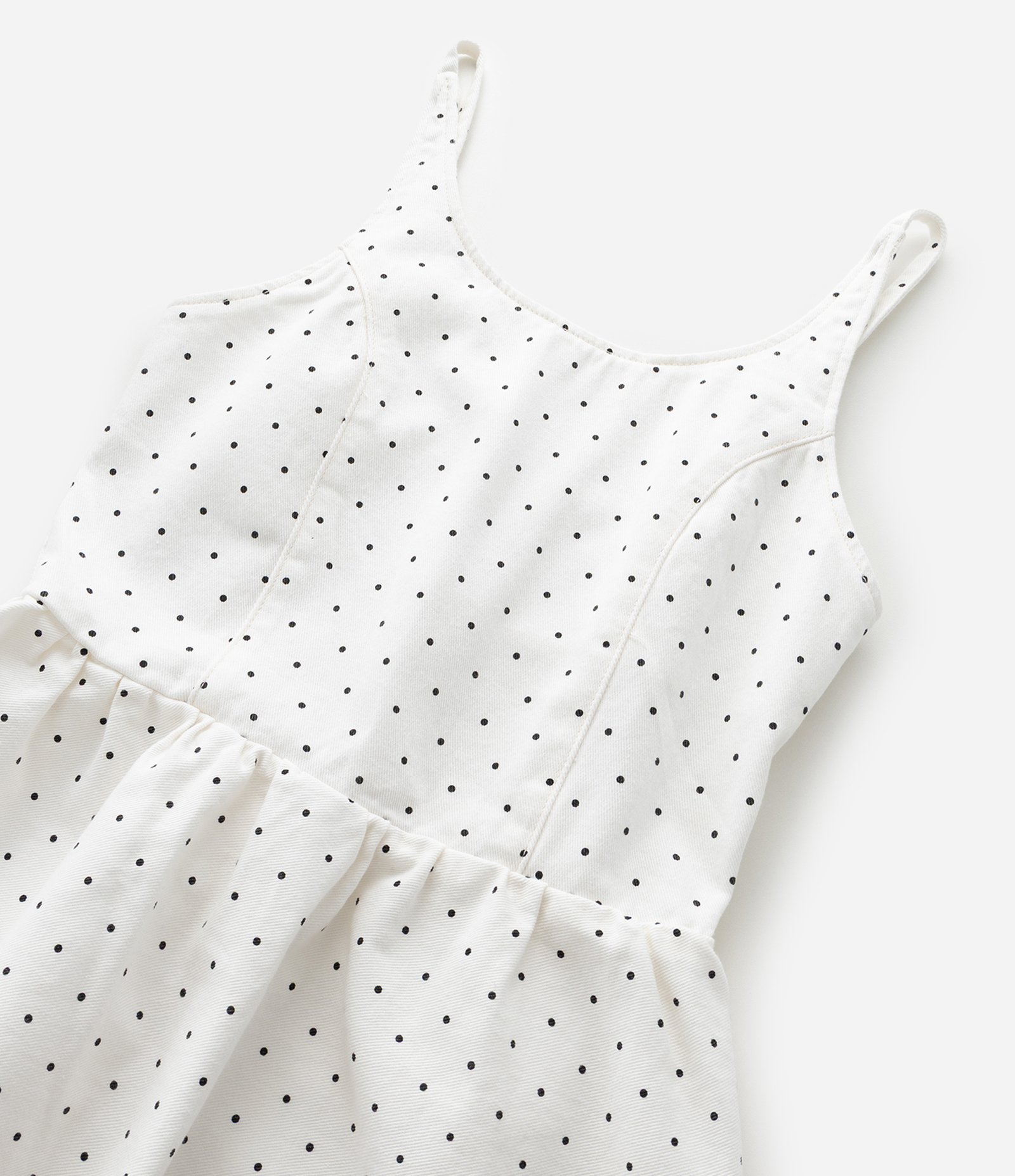 Vestido Infantil em Sarja com Estampa Poá - Tam 7 a 16 Anos Branco/Preto 6