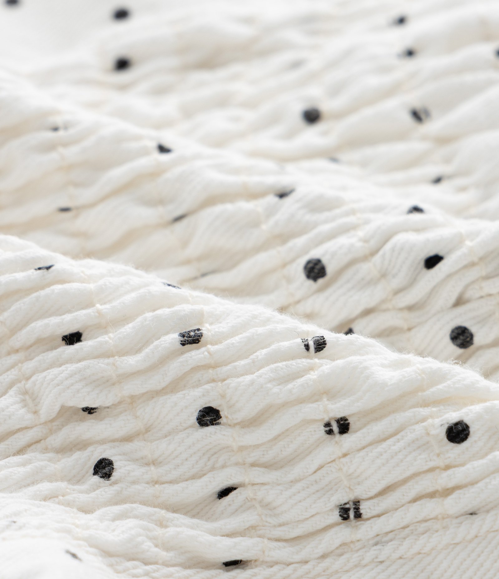 Vestido Infantil em Sarja com Estampa Poá - Tam 7 a 16 Anos Branco/Preto 3