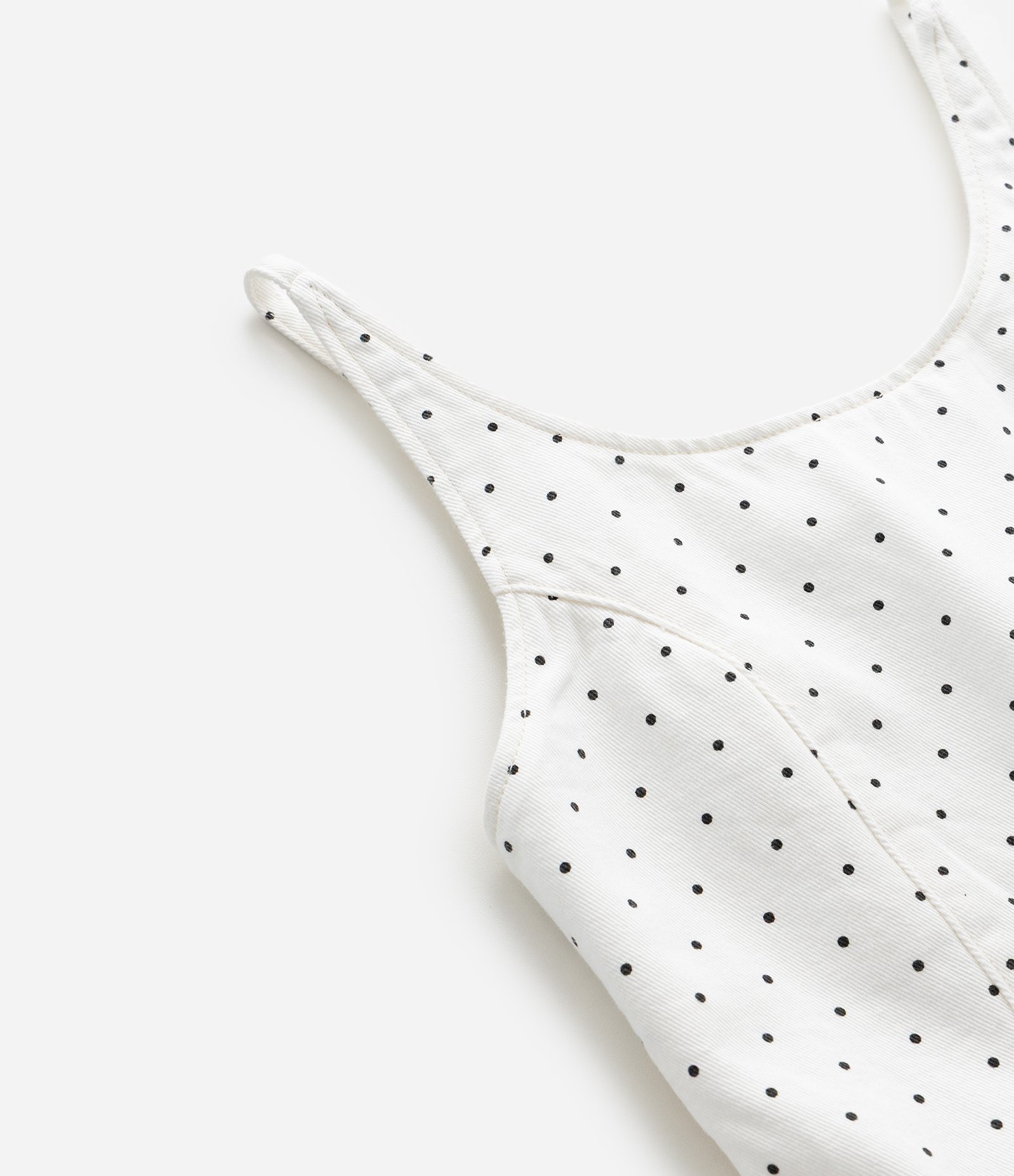 Vestido Infantil em Sarja com Estampa Poá - Tam 7 a 16 Anos Branco/Preto 4