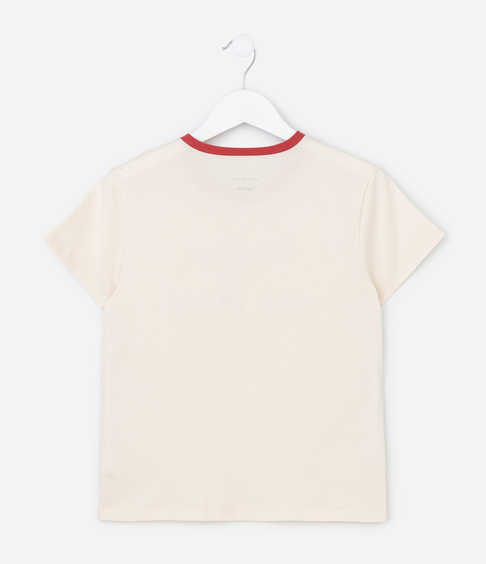 Camiseta Infantil com Lettering Bonjour ma Chérie - Tam 7 a 16 Anos Bege 3