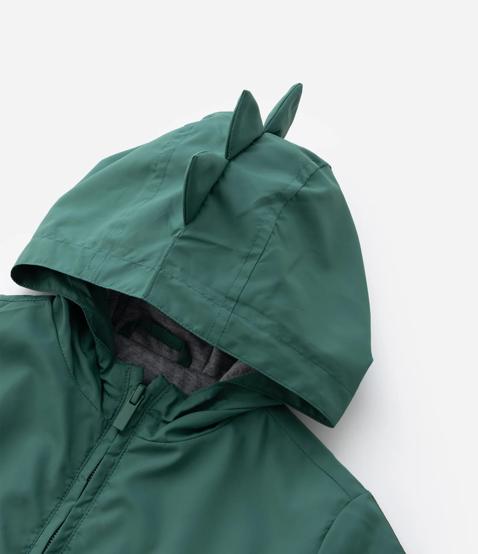 Jaqueta Infantil com Capuz Detalhe Dino – Tam 1 a 6 Anos Verde Escuro 9