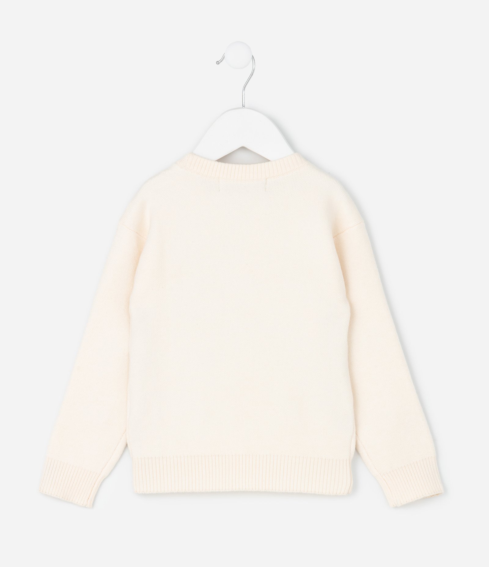 Suéter Infantil com Laços Aplicados – Tam 1 a 5/6 Off White 3