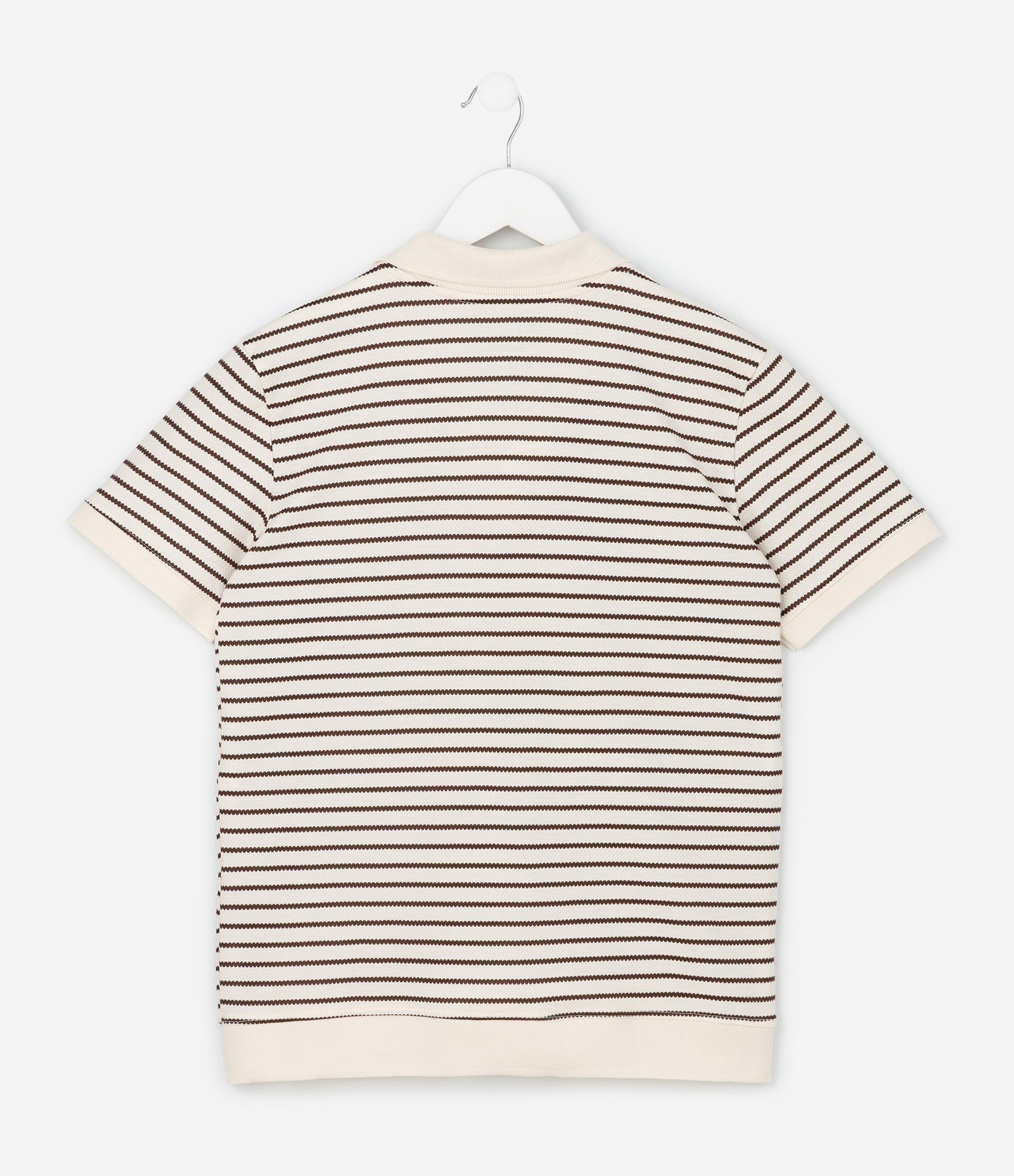 Camiseta Bowling Infantil Texturizada - Tam 5 a 14 Anos Bege 2