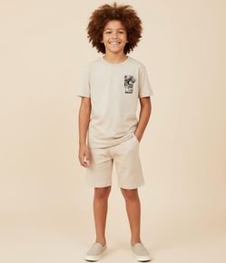 Camiseta Infantil Estampa Frente e Costas Dragão Japonês - Tam 5 a 14 Anos