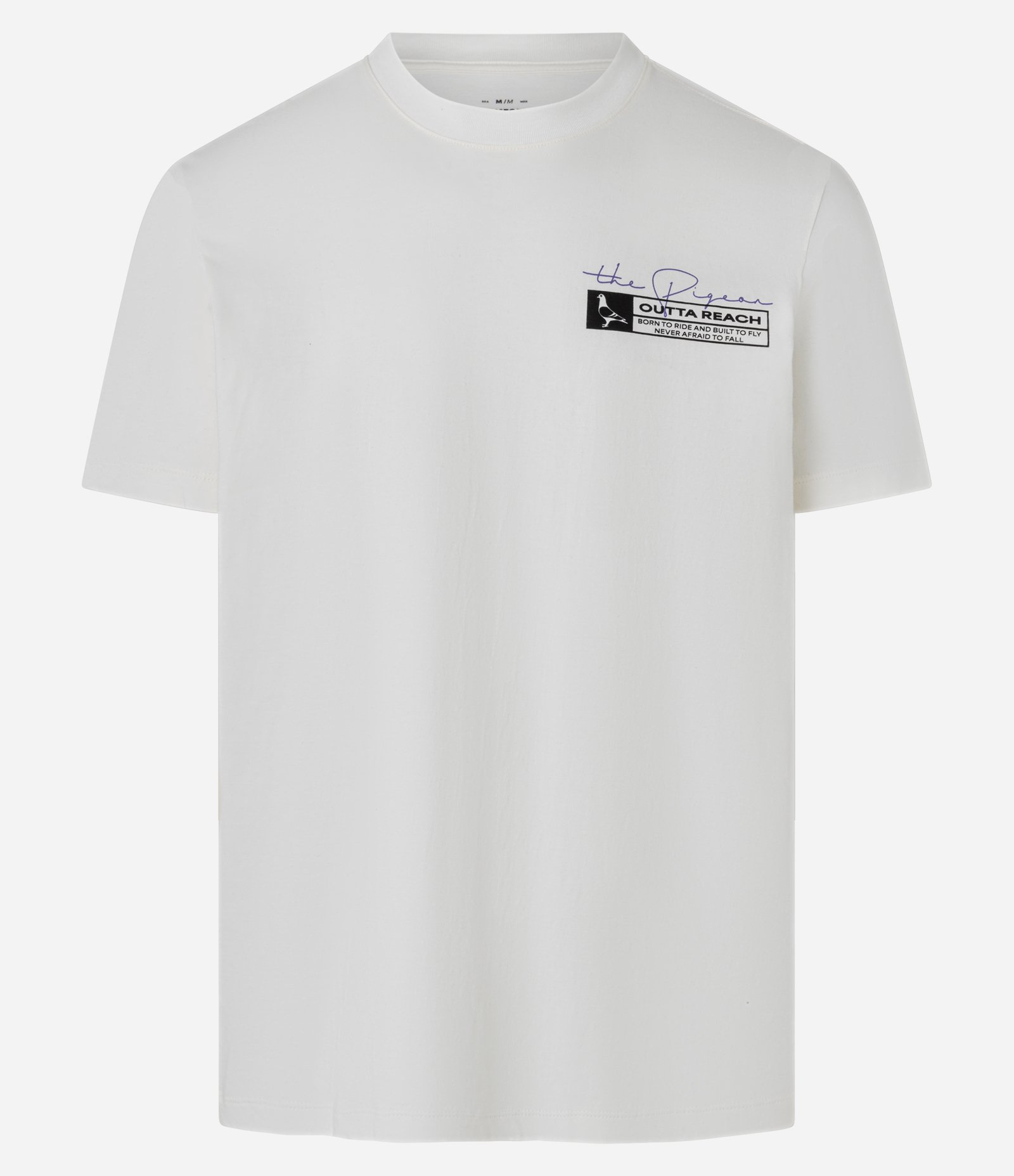Camiseta em Algodão com Estampa Pombo de Skate Branco 6