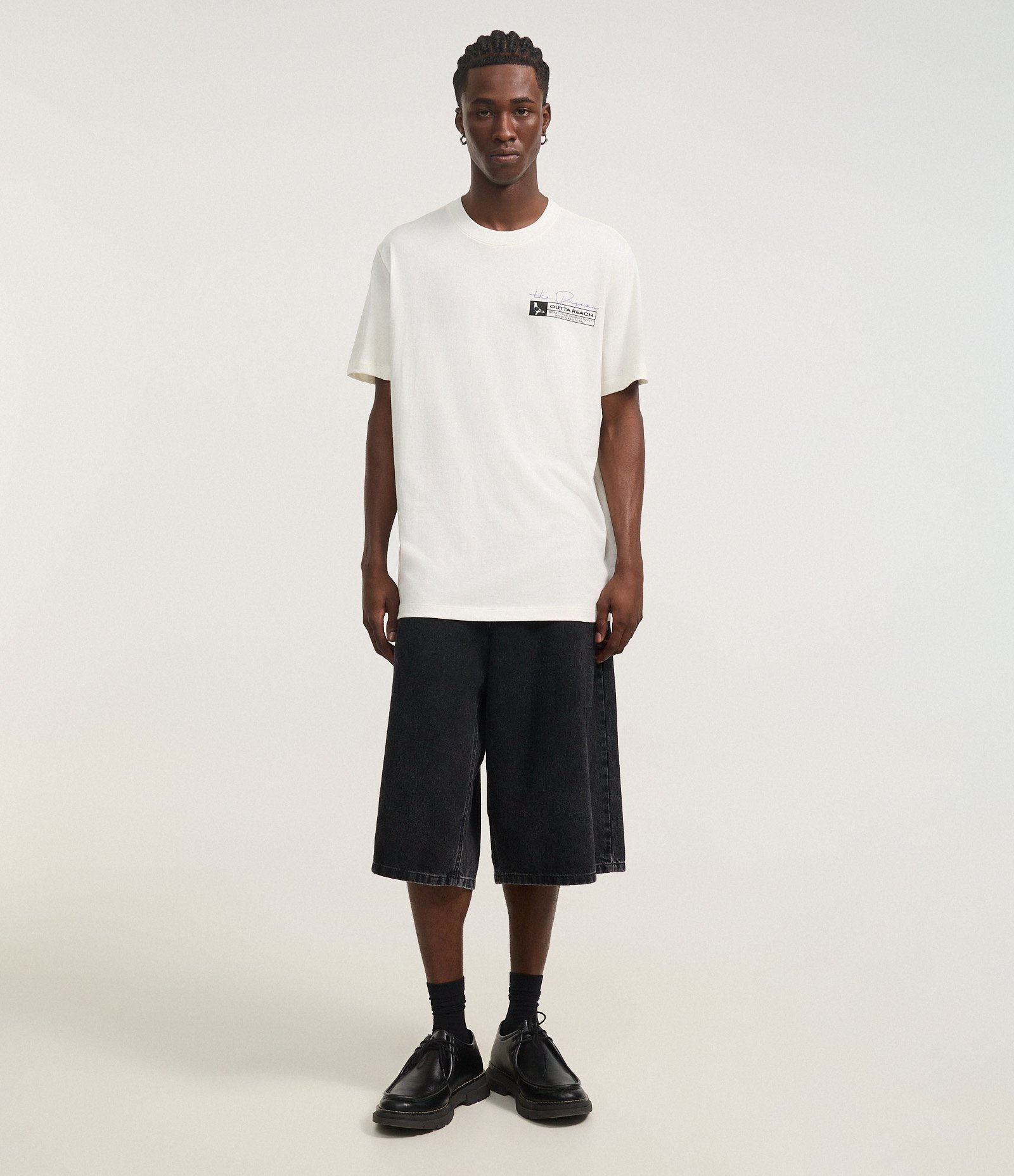 Camiseta em Algodão com Estampa Pombo de Skate Branco 2