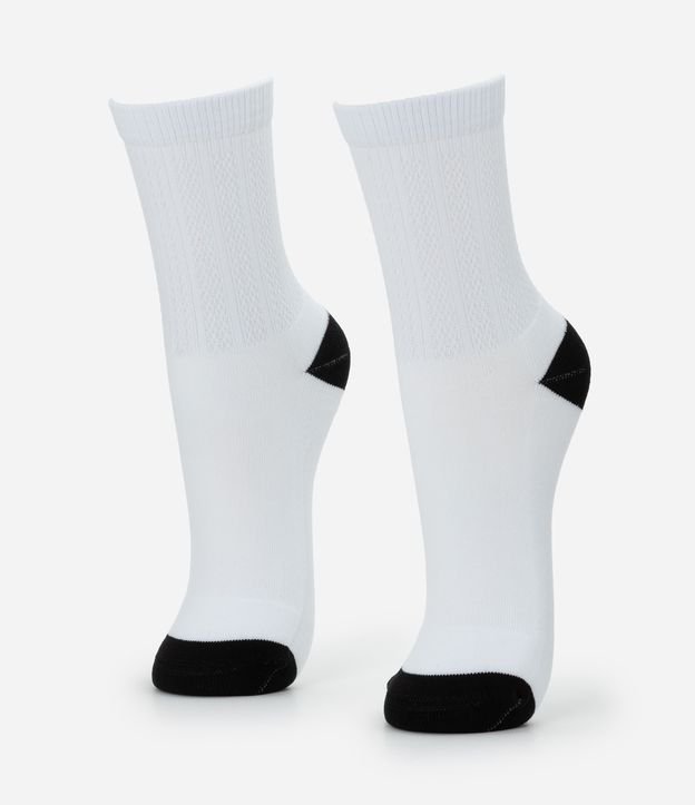 Meia Cano Médio Esportiva em Poliamida