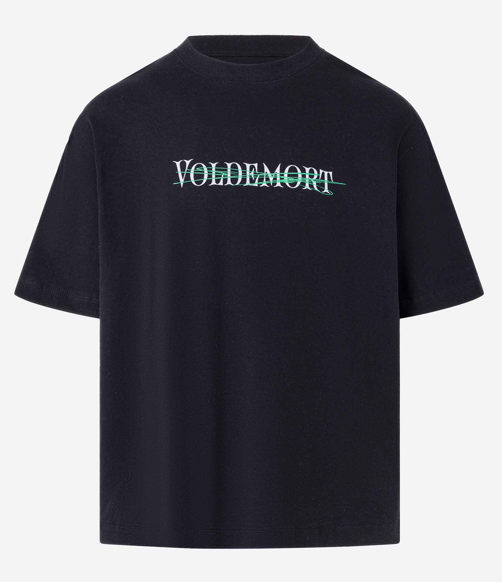 Camiseta em Algodão com Estampa Frente e Costas Voldemort Preto 5