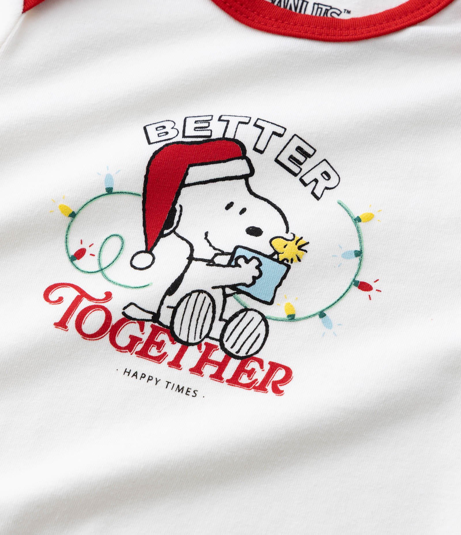 Body Infantil com Estampa de Natal Snoopy - Tam 0 a 18 Meses Branco 7