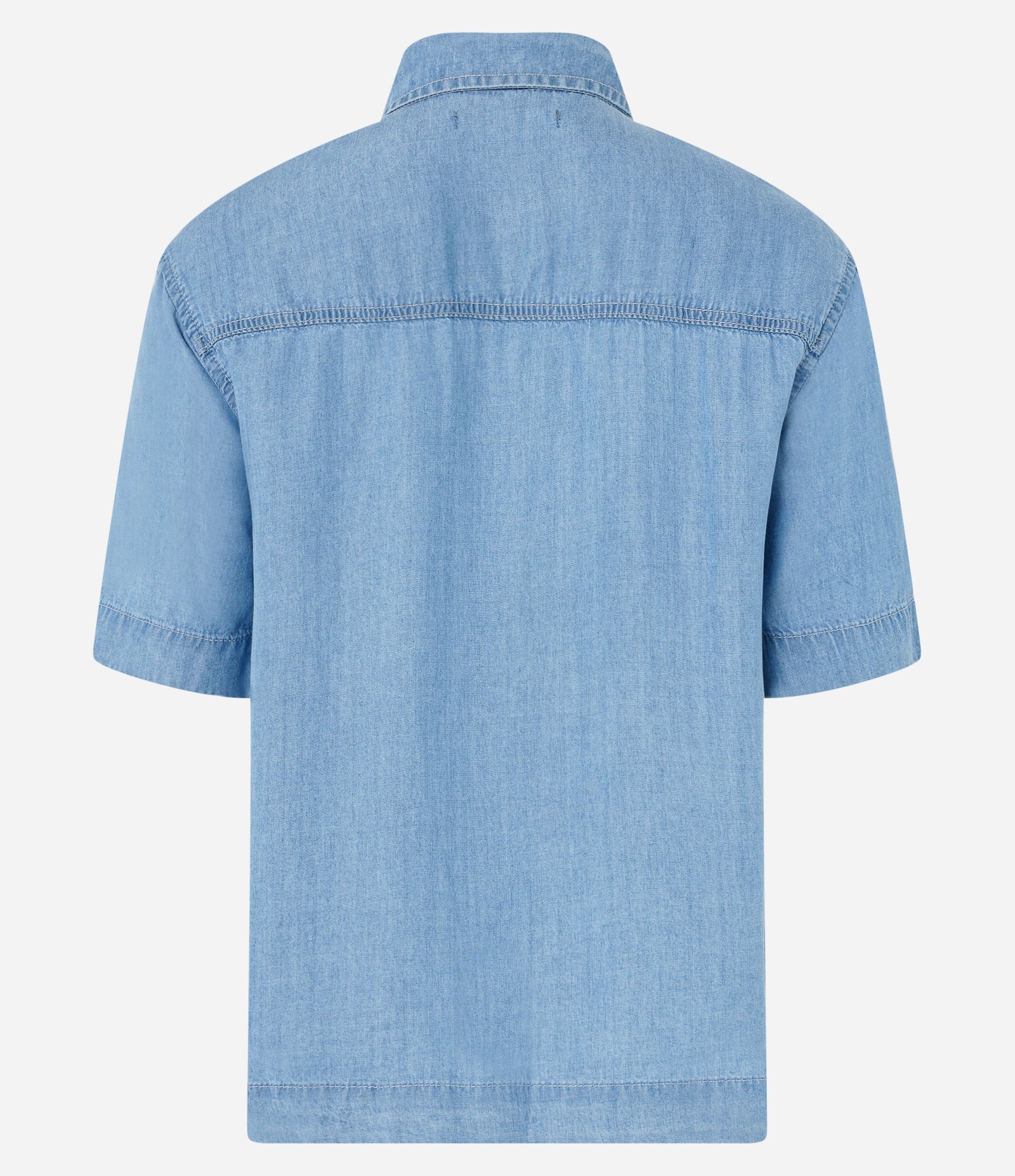 Camisa em Liocel com Botões Frontais e Bolso no Peito Médio 2