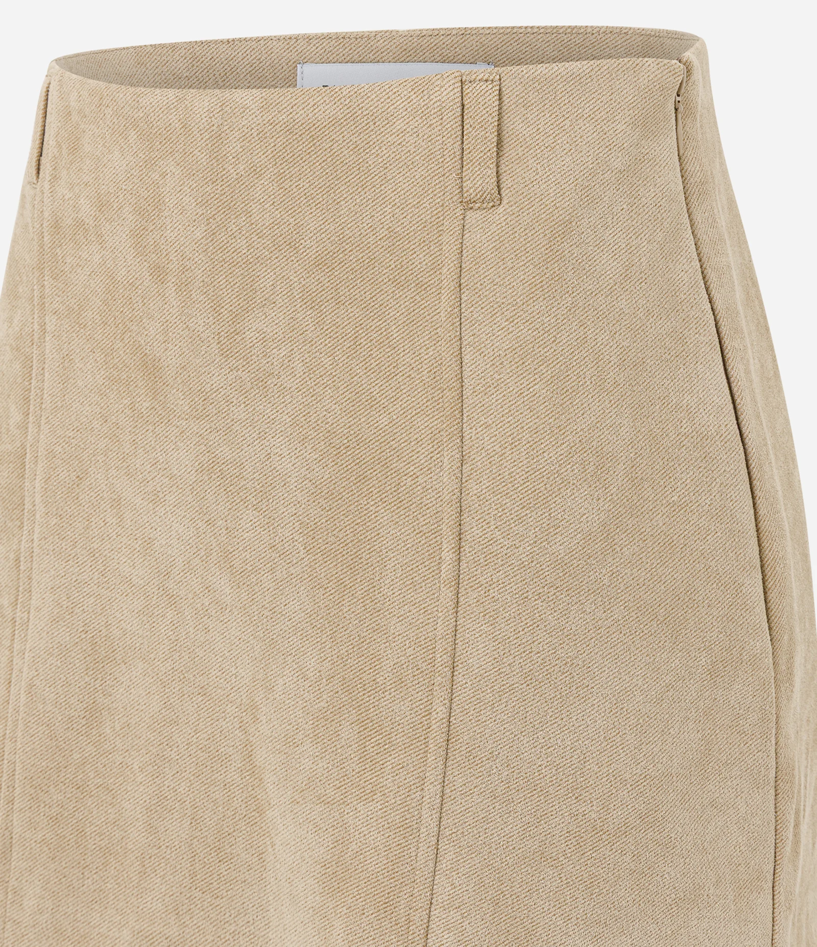 Short Saia Curto em Suede Bege 2