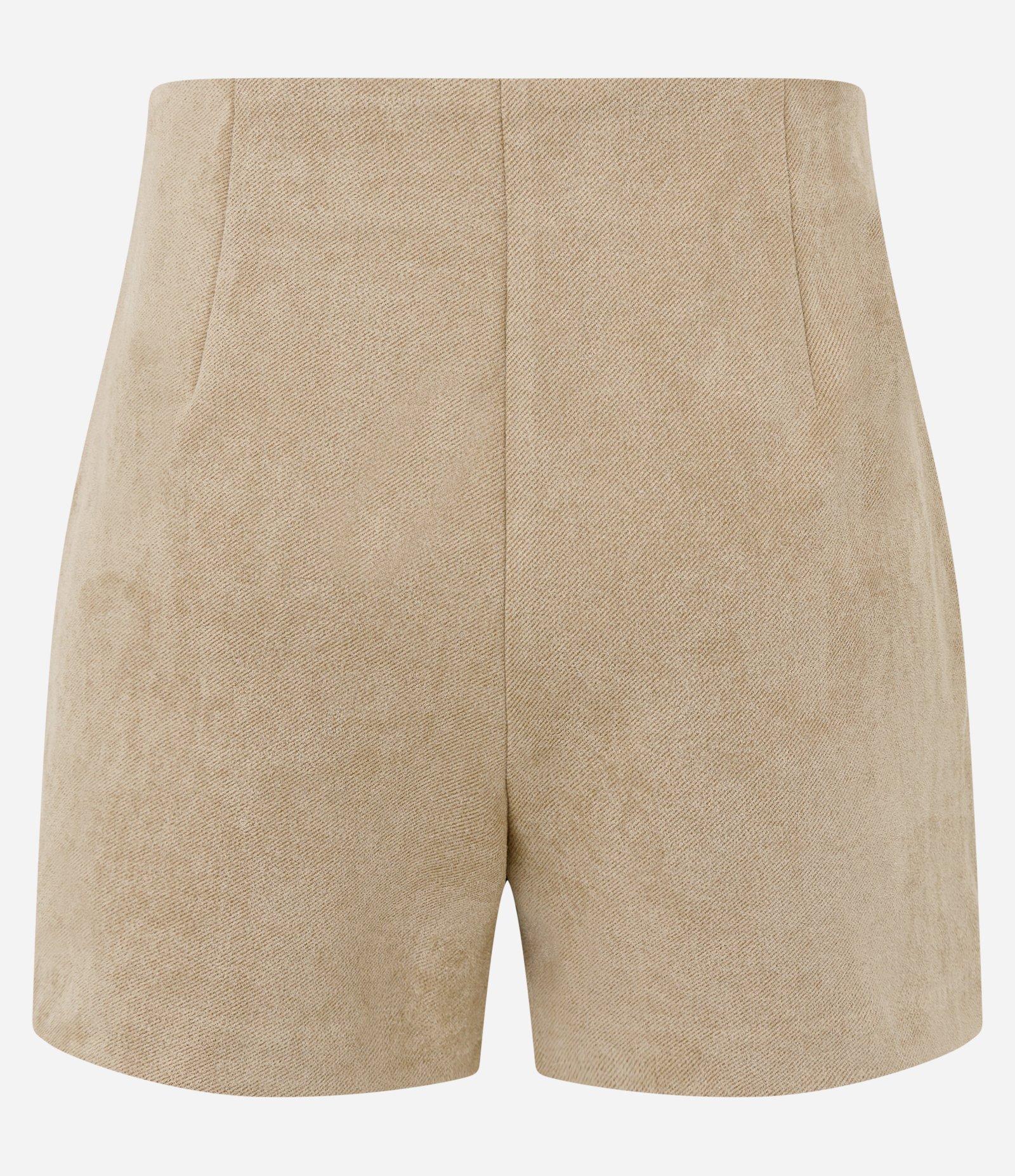 Short Saia Curto em Suede Bege 3