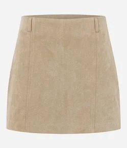 Short Saia Curto em Suede