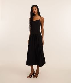 Vestido Evasê New Midi em Chiffon