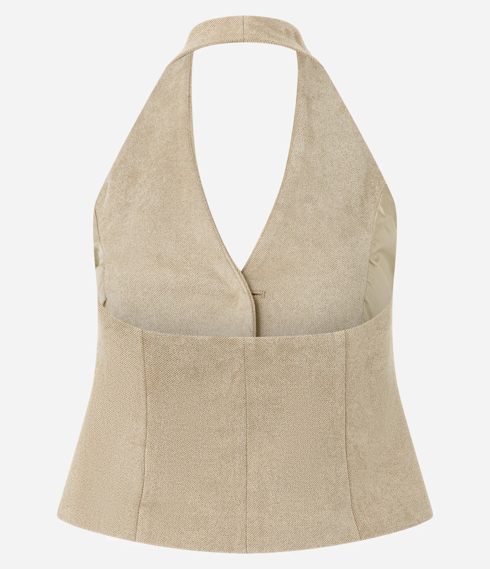 Colete Frente Única em Suede Bege 3