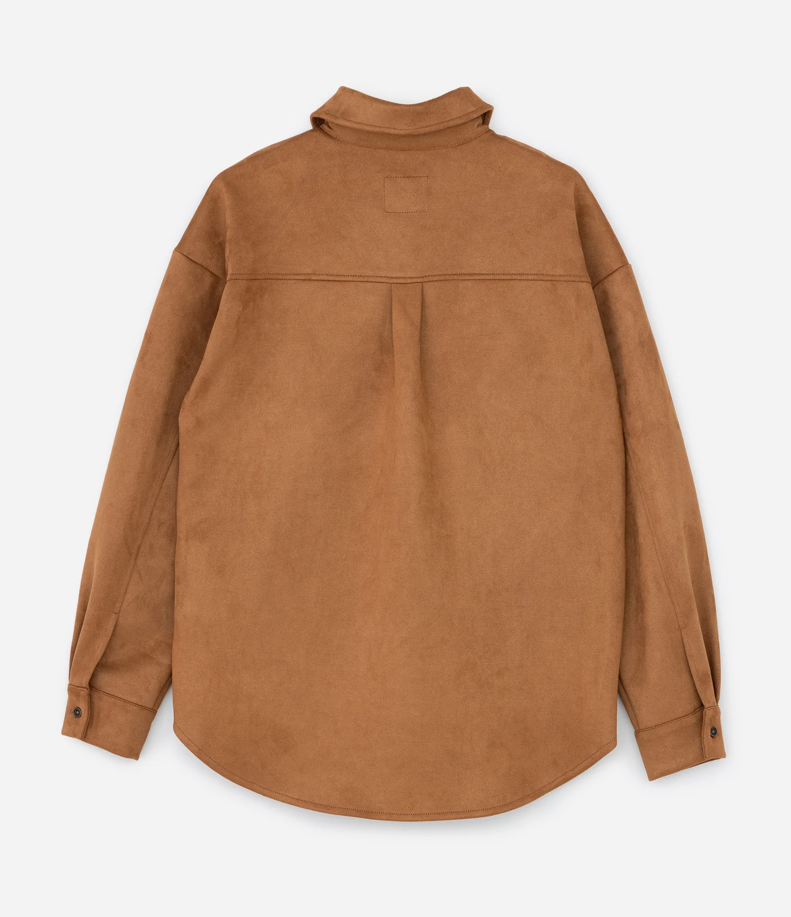 Camisa em Suede com Mangas Longas e Bolsinho Caramelo 6