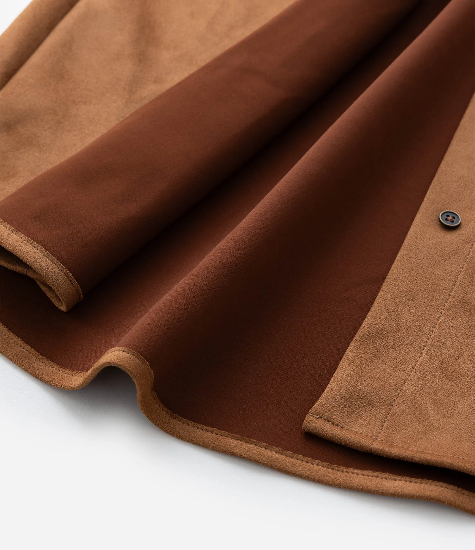 Camisa em Suede com Mangas Longas e Bolsinho Caramelo 8