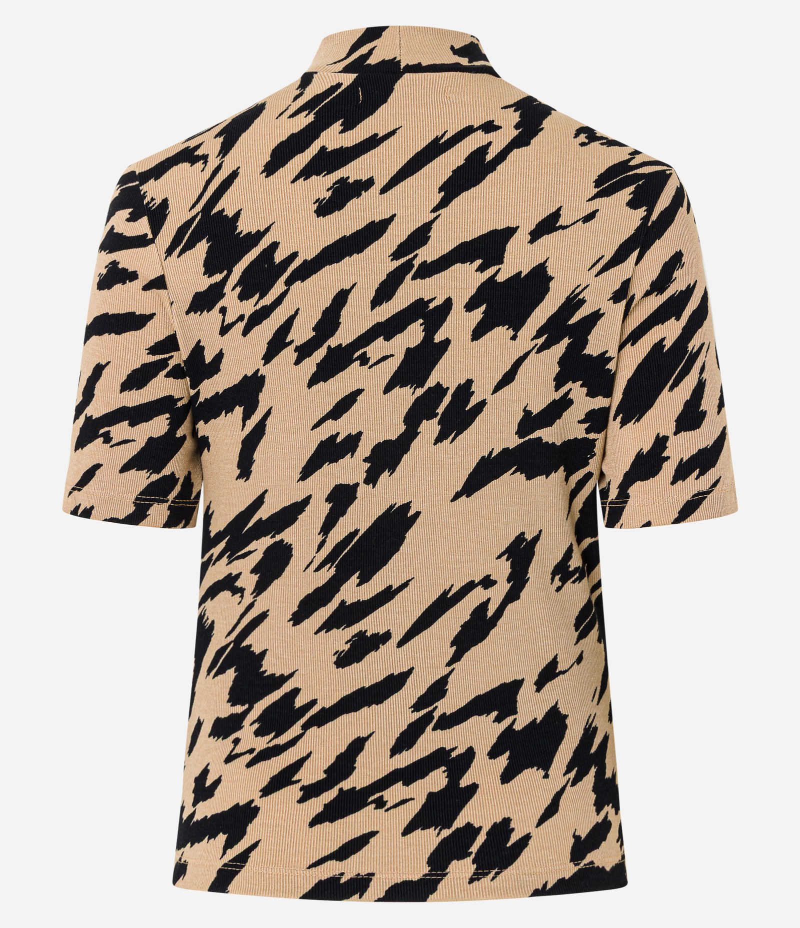 Blusa Canelada em Ribana com Estampa Tigre Marrom/Preto 7