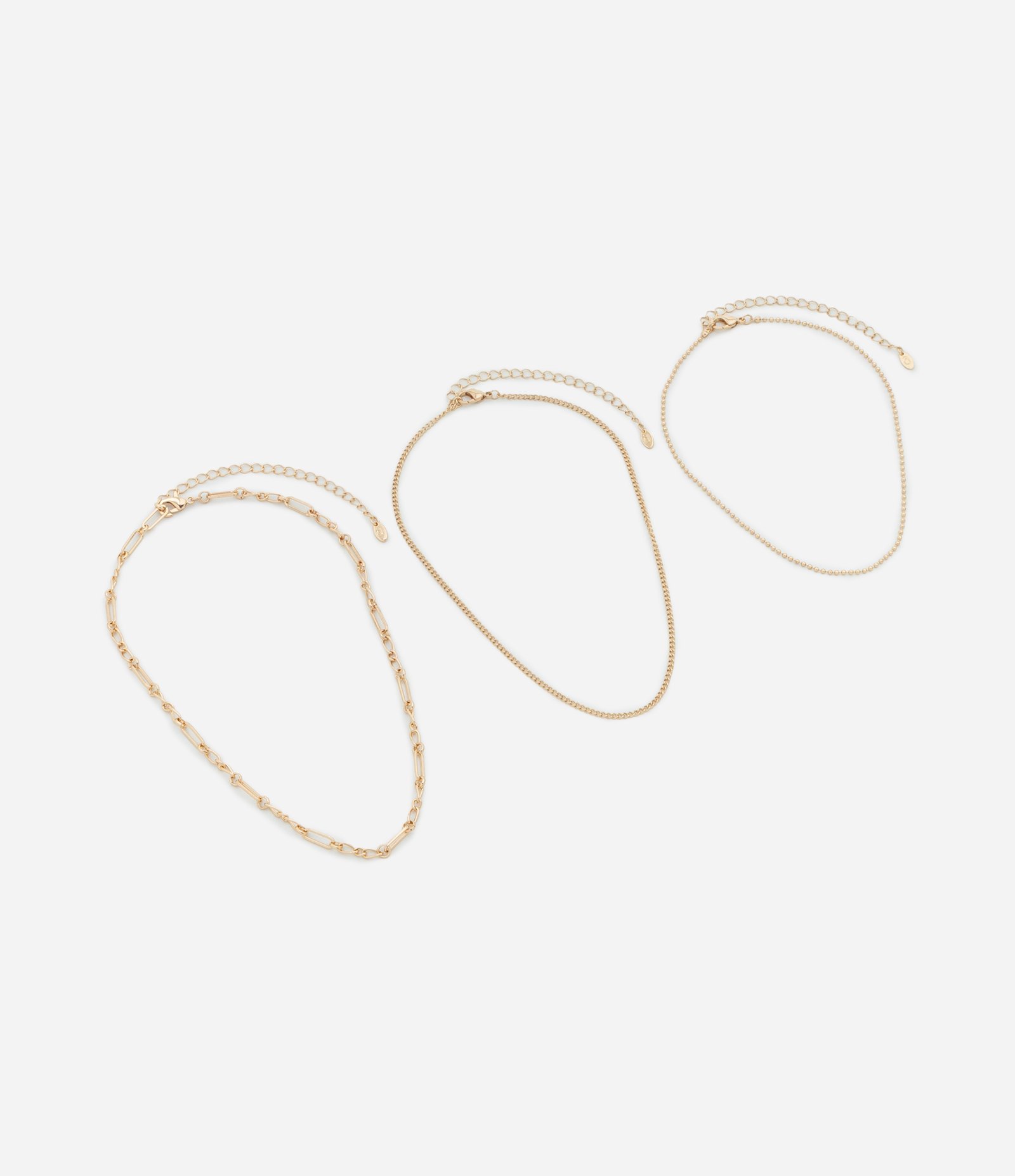 Colar Camadas com Correntes Variadas Dourado 2